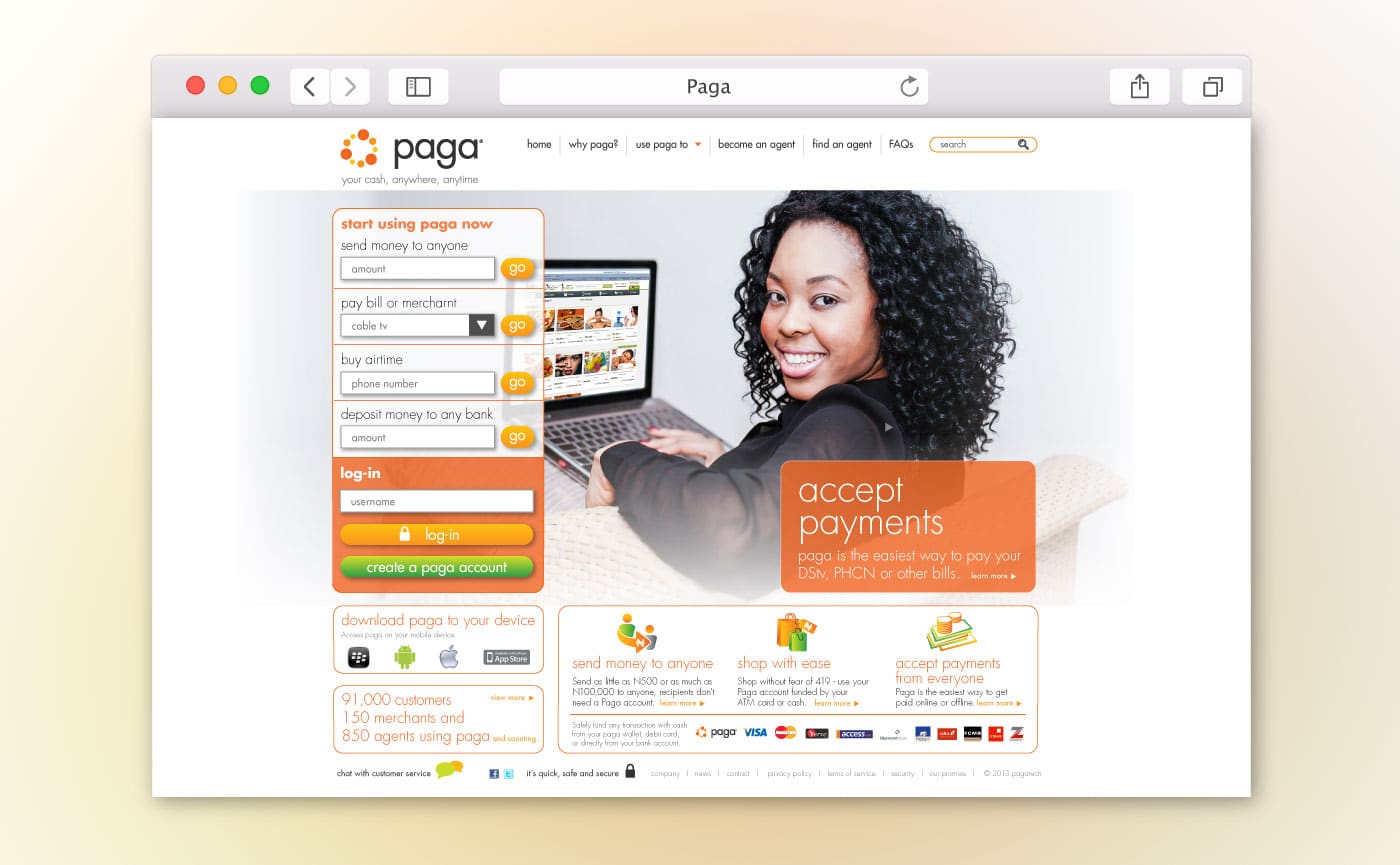 Paga Website